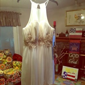 Shear off White evening dress. Smoke free